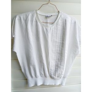 Vintage Pleated & Embroidered Blouse